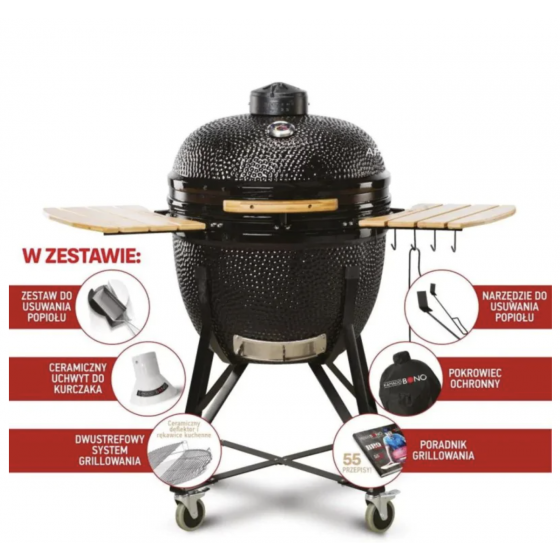 Grill ceramiczny Kamado Bono LIMITED Czarny